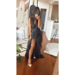 Black For Love & Lemons Bustier Gown